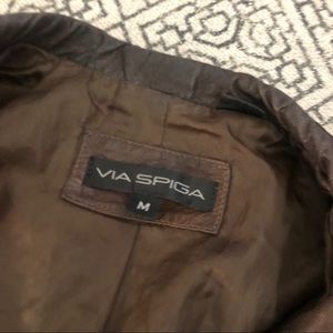 Via Spiga Jackets & Coats - Leather Cashmere Jacket Via Spiga M brown Grey Via Spiga Jackets & Coats - Leather Cashmere Jacket Via Spiga M brown Grey